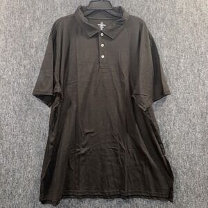 Real Essentials Men's Polo Shirt Size 3XT Black Short Sleeve Golf Tennis